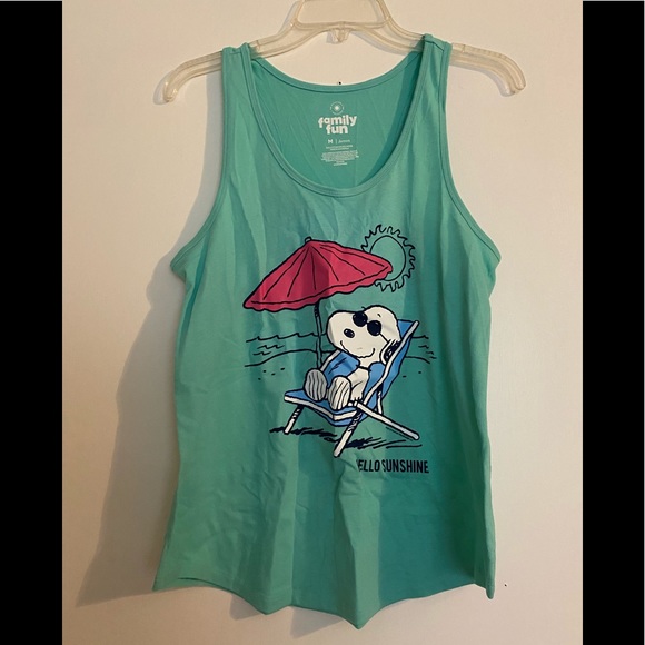 ⚫️ Snoopy Hello Sunshine tank top medium NEW - Picture 1 of 4